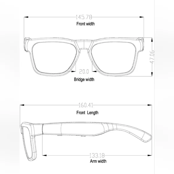 OhO Smart Glasses Blue Lens, Bluetooth Speaker,Indoor/Outdoor UV Protection - Picture 6 of 7